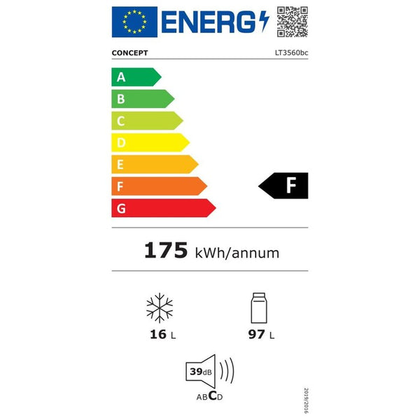 Jednodveřová lednice s mrazákem Concept LT3560bc