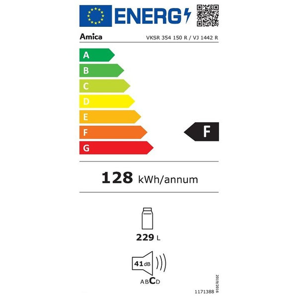 Jednodvéřová monoklimatická lednice Amica VJ 1442 R