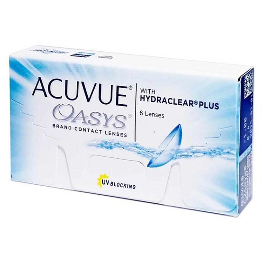 JOHNSON Acuvue Oasys Plus dvoutýdenní 6 čoček, Počet dioptrií: -0,75, Počet kusů v balení: 6 ks, Průměr: 14,0, Zakřivení: 8,4