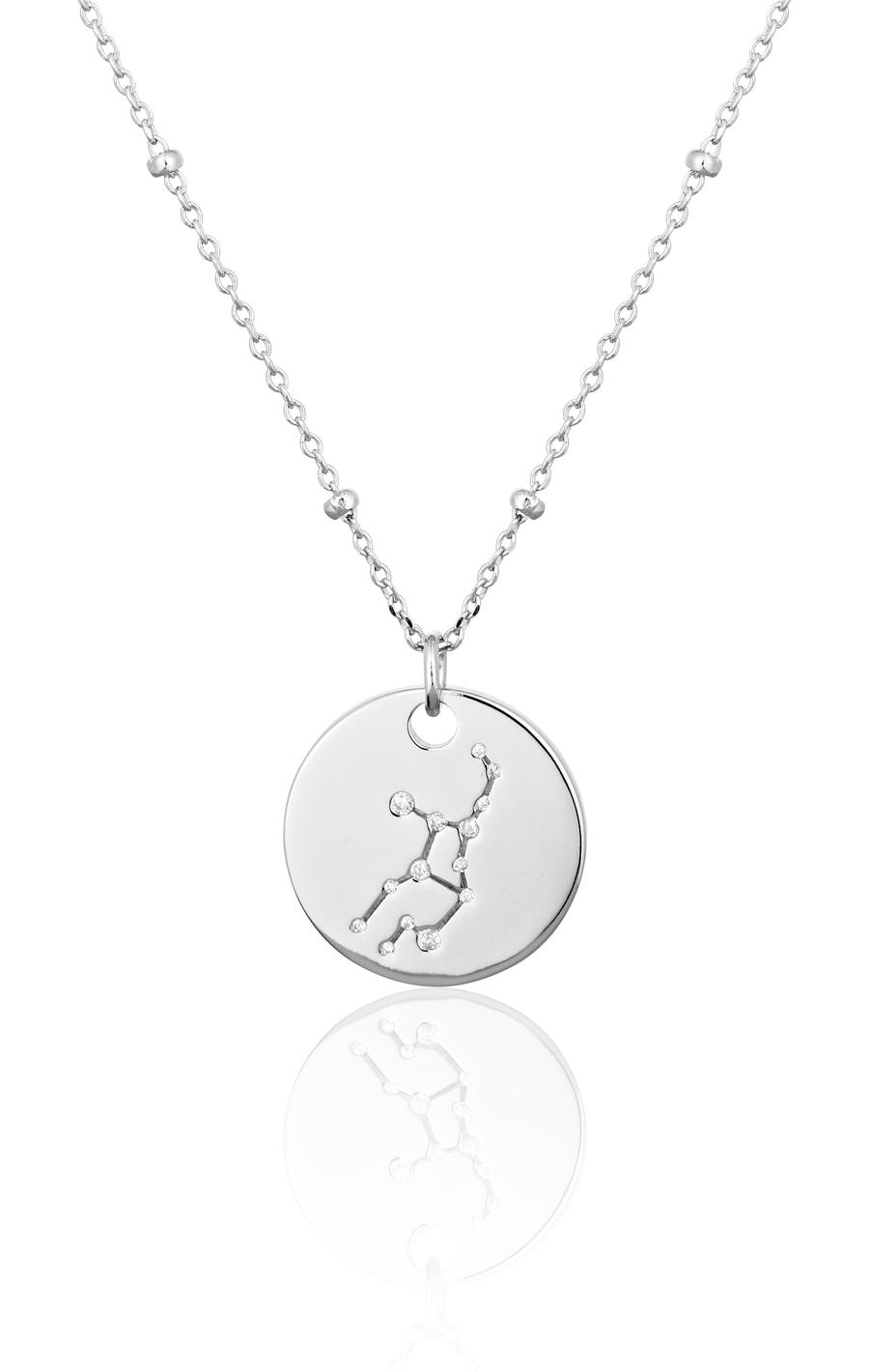 JVD Moderní stříbrný náhrdelník se zirkony Panna SVLN0327XH2BIPA