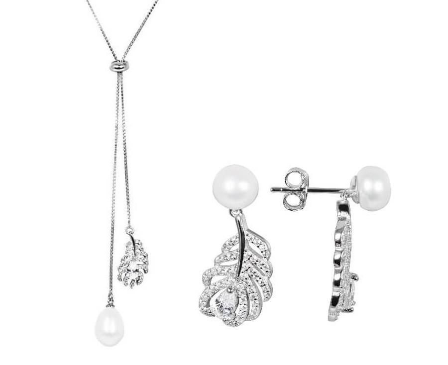 JwL Luxury Pearls Zvýhodněná perlová souprava šperků JL0536 a JL0537