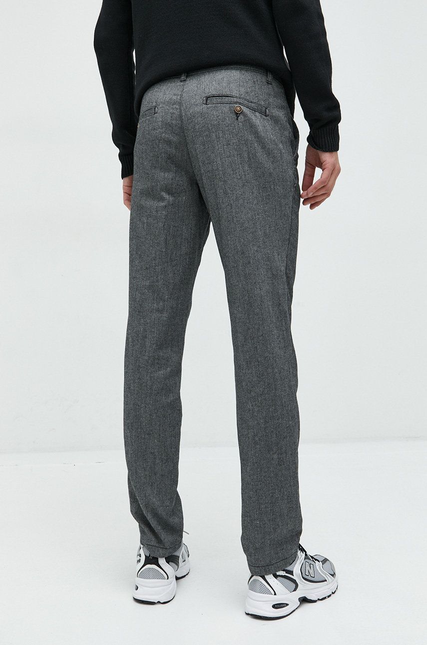 Kalhoty Jack & Jones JPSTOLLIE JJMILO DEK pánské, šedá barva, jednoduché, 12220445