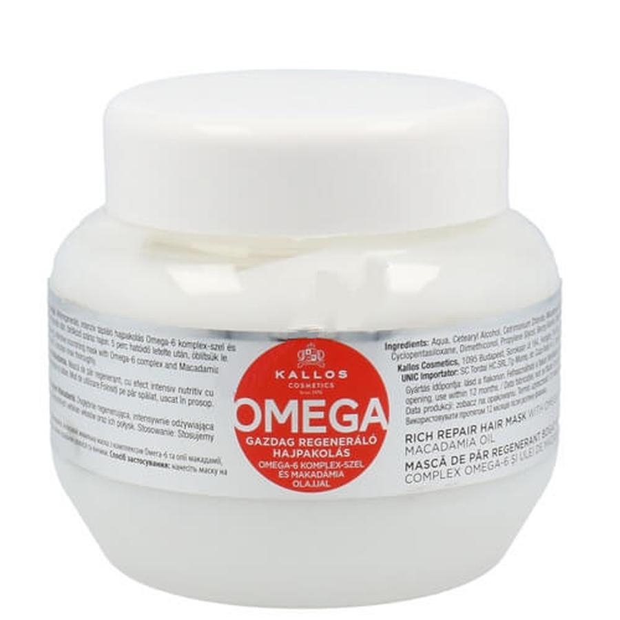 Kallos Regenerační maska na vlasy s omega-6 komplexem a makadamia olejem  275 ml