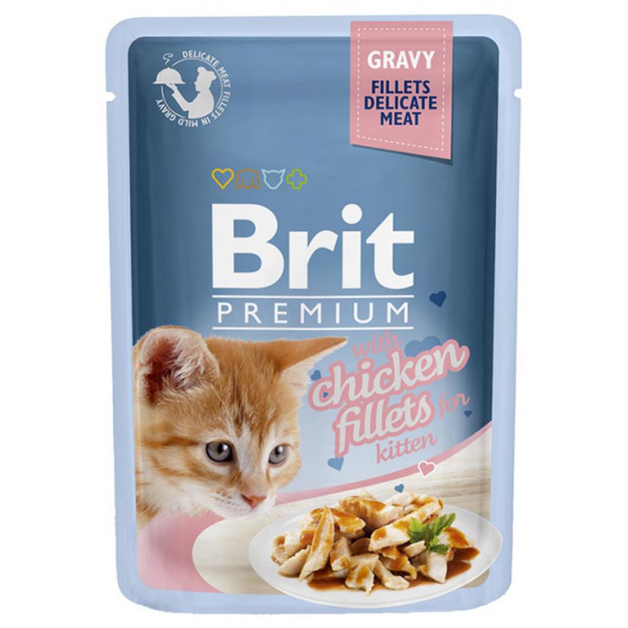 Kapsička Brit Premium Cat Delicate Fillets ve šťávě s kuřetem pro koťata 85g