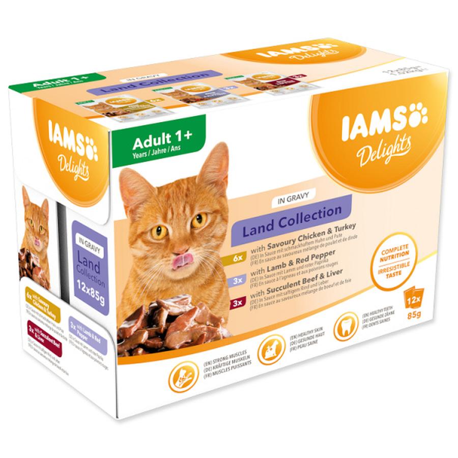 Kapsičky IAMS výběr ze suchozemských mas v omáčce multipack 1020g