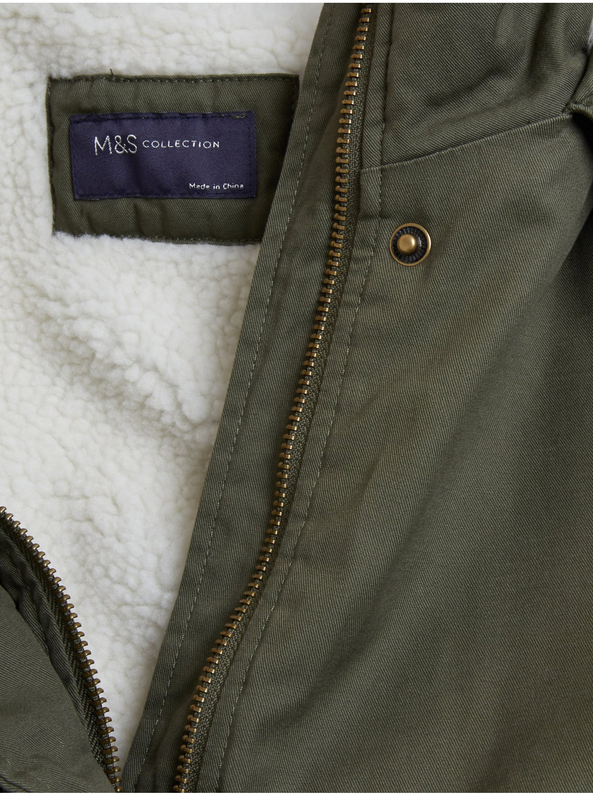 Khaki dámská parka Marks & Spencer