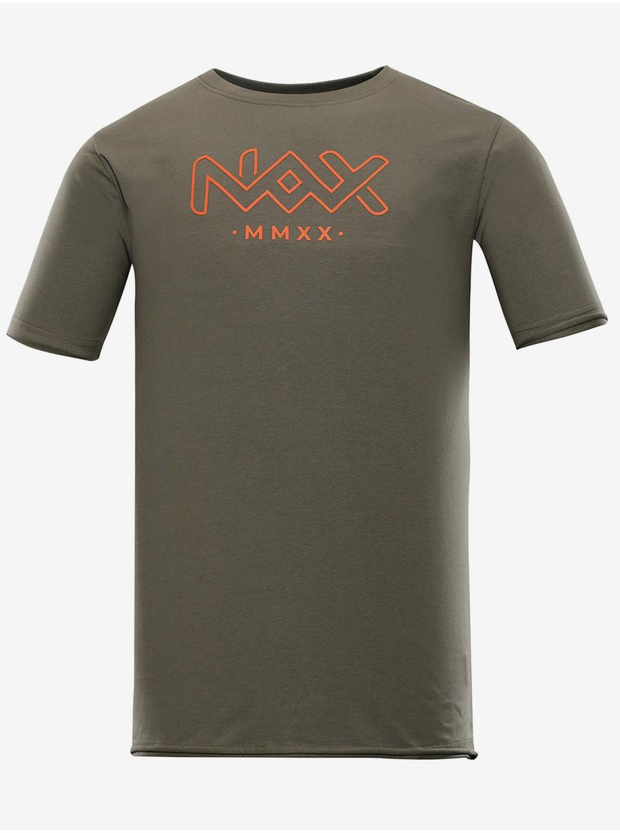 Khaki pánské tričko NAX VOTREM