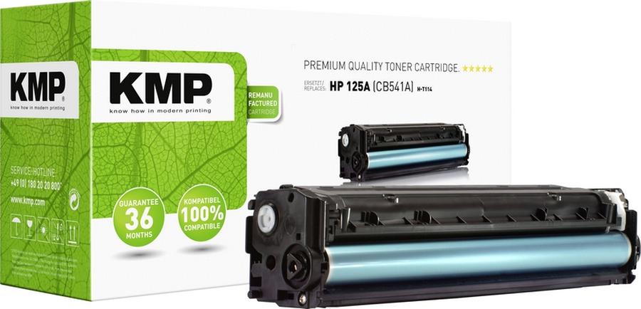 KMP toner náhradní HP 125A, CB541A kompatibilní azurová 1400 Seiten H-T114