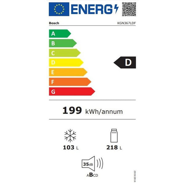 Kombinovaná lednice s mrazákem dole Bosch KGN367LDF VADA VZHLEDU,