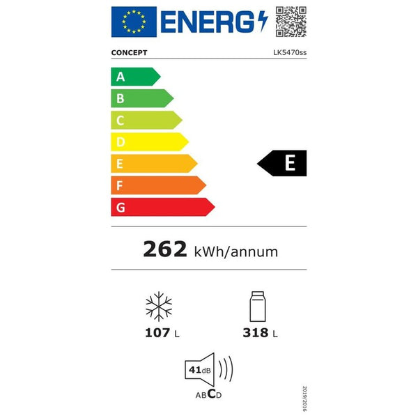 Kombinovaná lednice s mrazákem dole Concept LK5470SS