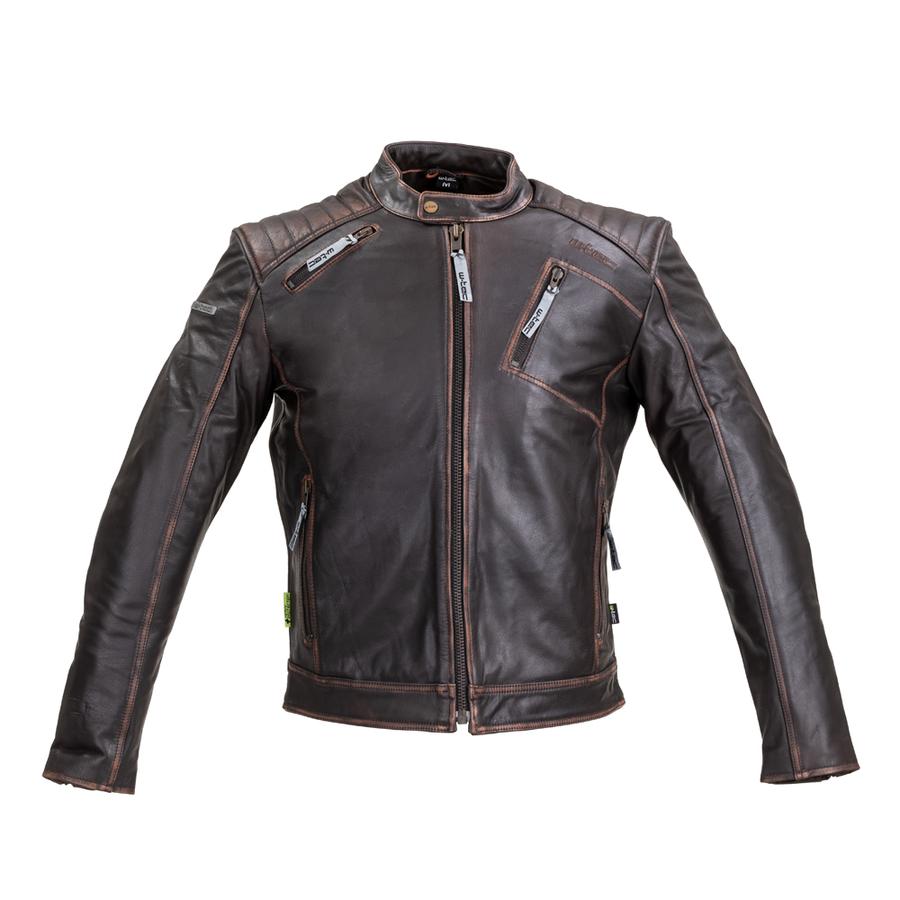 Kožená moto bunda W-TEC Embracer  Vintage Dark Brown  L