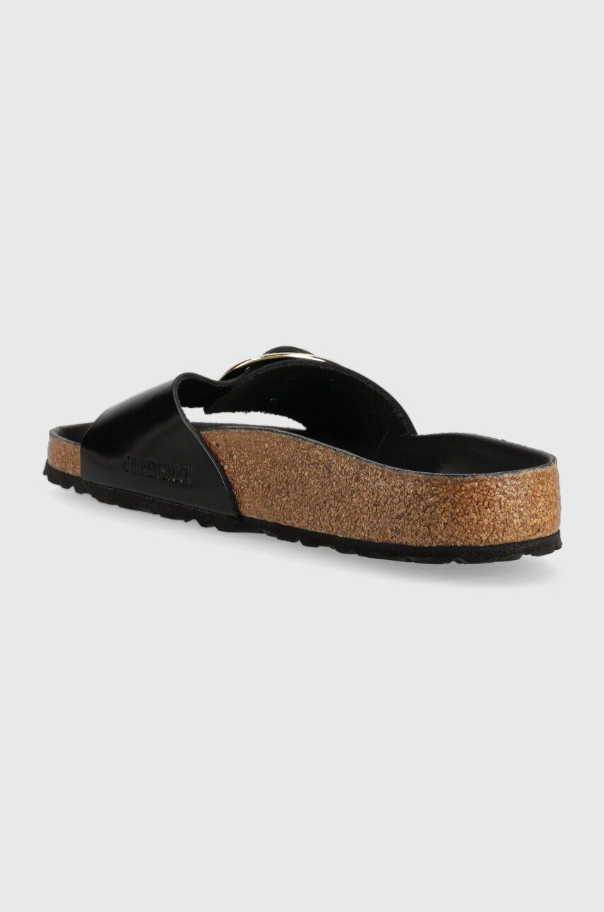 Kožené pantofle Birkenstock Madrid dámské, černá barva, 1022541