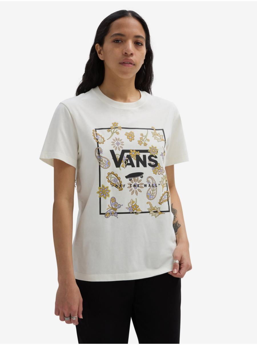 Krémové dámské tričko VANS Trippy Floral