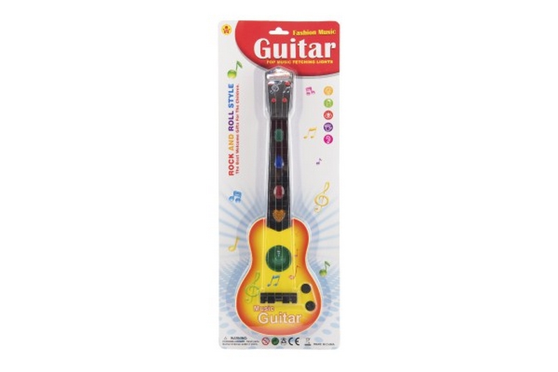 Kytara plast 41cm na baterie se zvukem se světlem na kartě