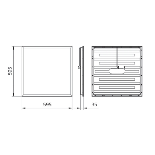 LED panel Philips RC065B LED34S/840 PSU W60L60 NOC 38W 3400lm 4000K neutrální bílá