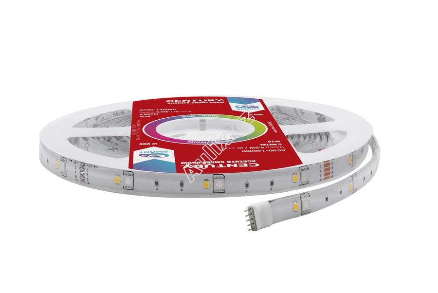 LED pásek ACCENTO SMART cívka 5m 4.8W/m 24W RGBW 4000K 1650Lm 120d IP20 220-240V/AC Tuya WiFi - CENTURY