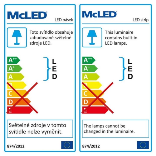 LED pásek McLED 24V neutrální bílá š=10mm IP20 4,8W/m 60LED/m SMD3528 ML-126.794.60.8