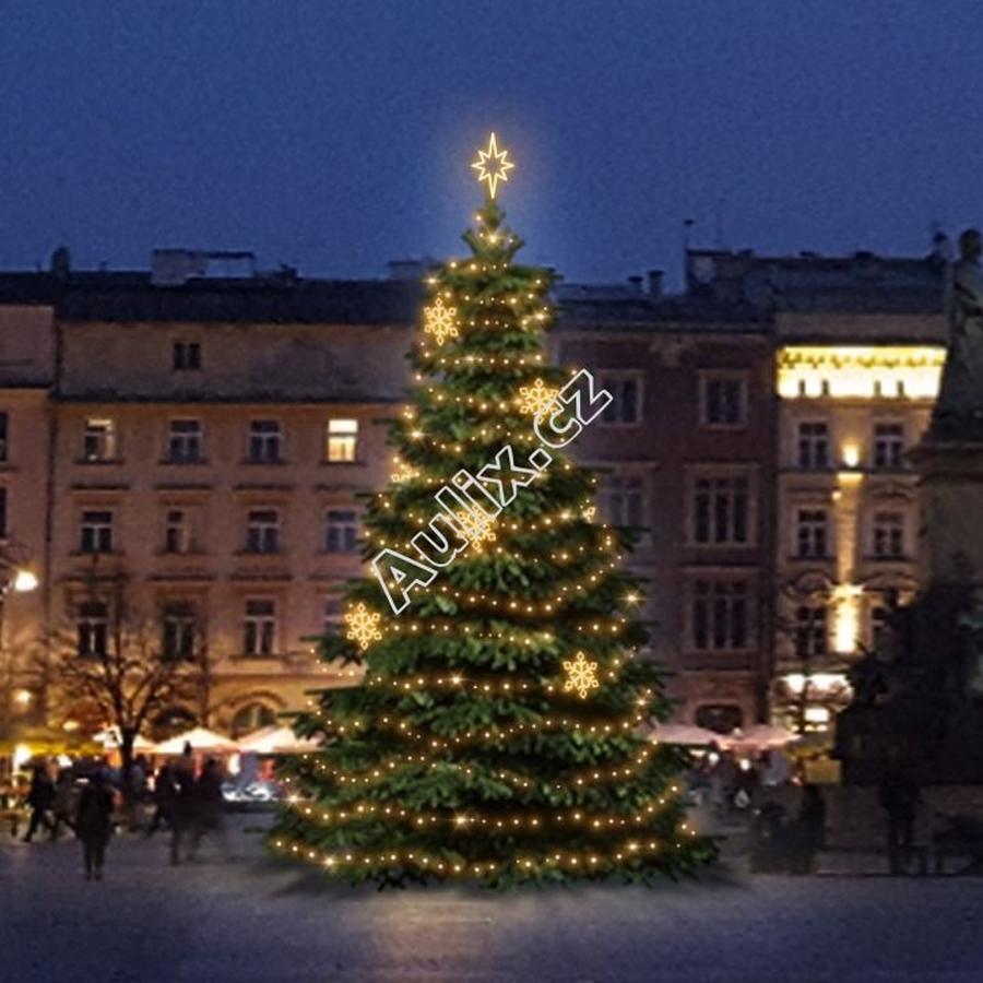 LED světelná sada na stromy vysoké 6-8m, teplá bílá s dekory EFD05W