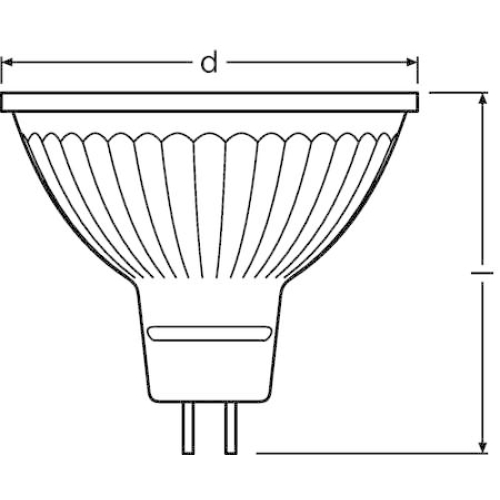 LED žárovka GU5,3 MR16 OSRAM PARATHOM 8W , reflektor 12V 36°