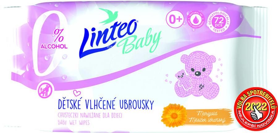 LINTEO BABY Vlhčené ubrousky s měsíčkem lékařským