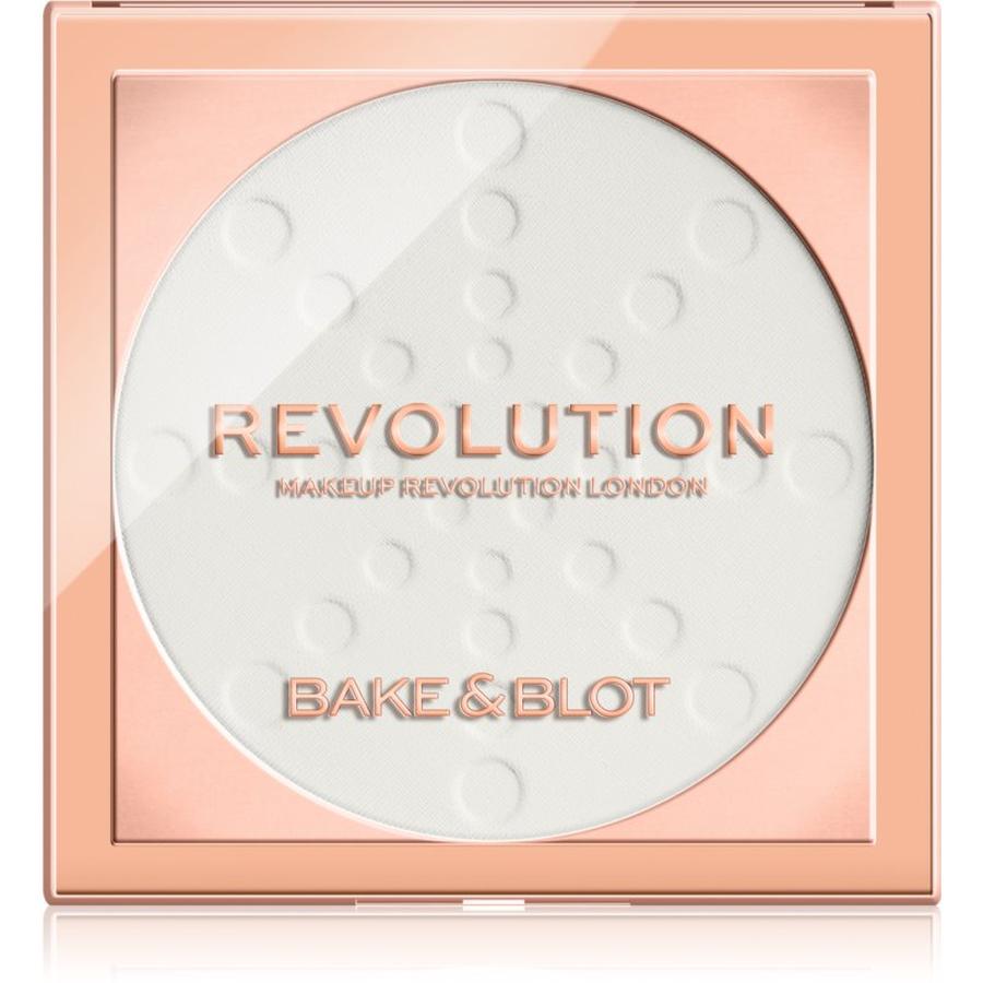 Makeup Revolution Bake & Blot fixační pudr odstín White 5.5 g