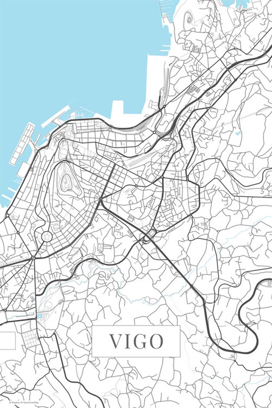 Mapa Vigo white,