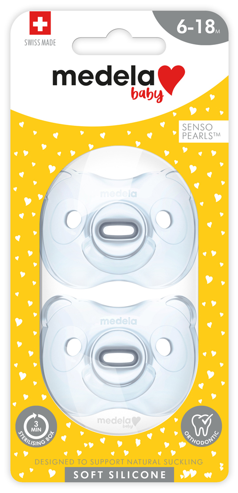 MEDELA Baby dudlík měkký celosilikonový Boy 6-18m 2 ks