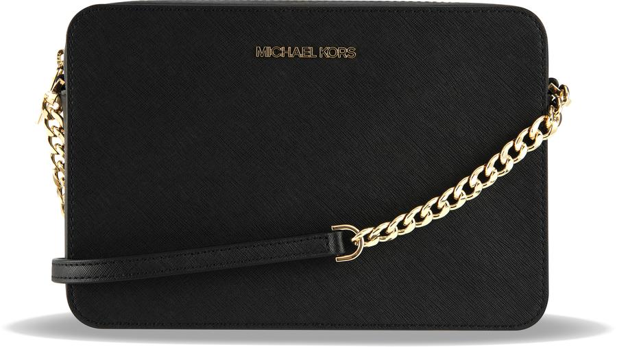 Michael Kors Dámská kožená crossbody kabelka Jet Set 35T8GTTC9L Black