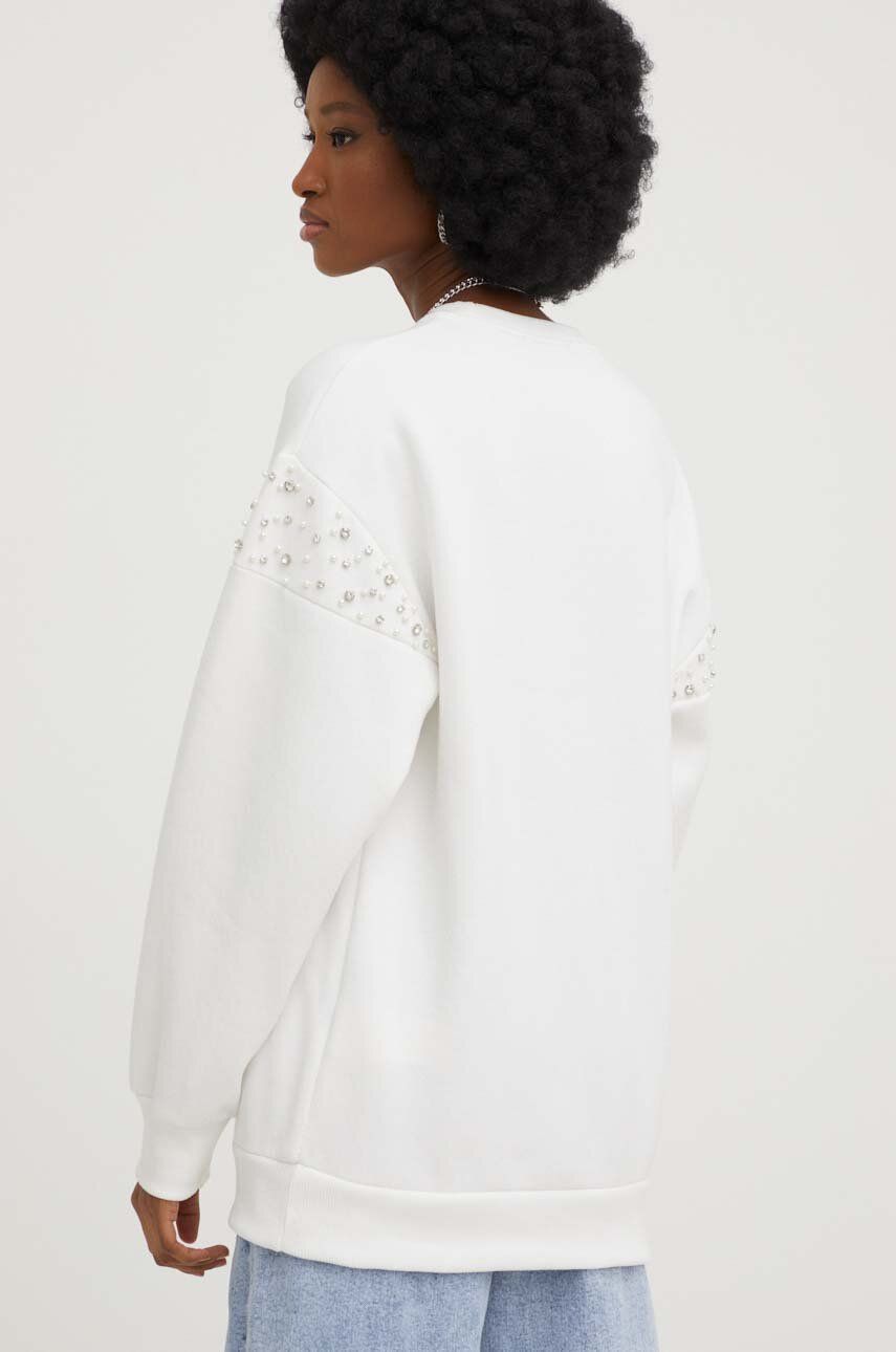 Mikina Answear Lab dámská, bílá barva, s aplikací