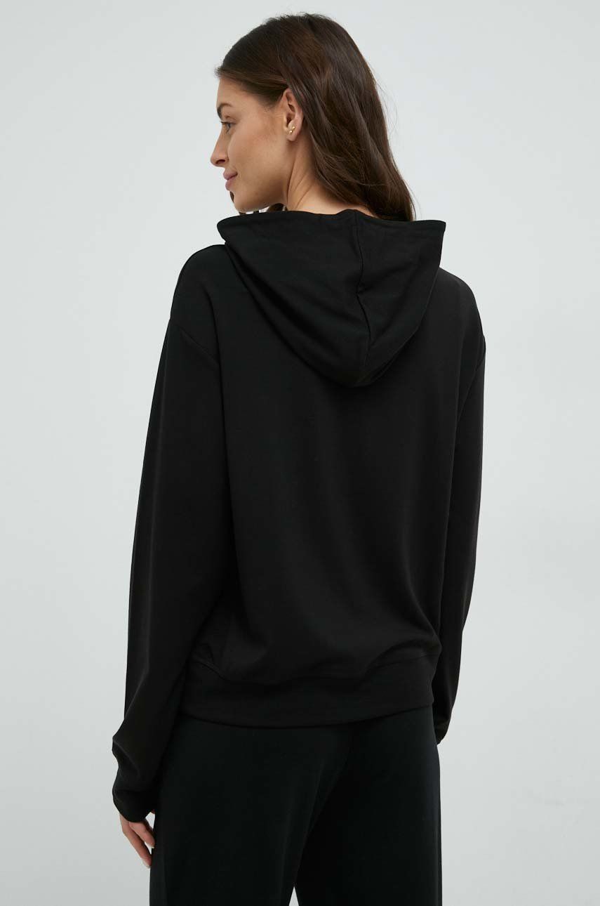 Mikina HUGO černá barva, s kapucí