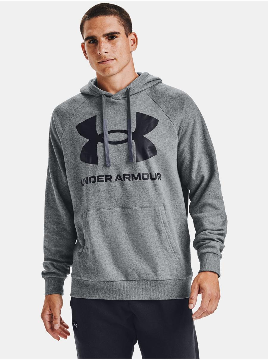 Mikina Under Armour Rival Fleece Big Logo HD - šedá