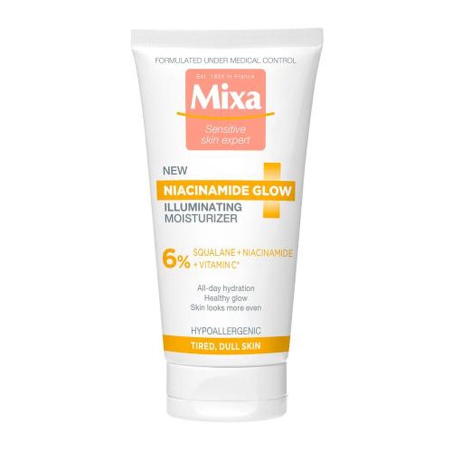 Mixa Niacinamide Glow Illuminating Moisturizer 50 ml denní pleťový krém pro ženy na všechny typy pleti; na rozjasnění pleti; na unavenou pleť