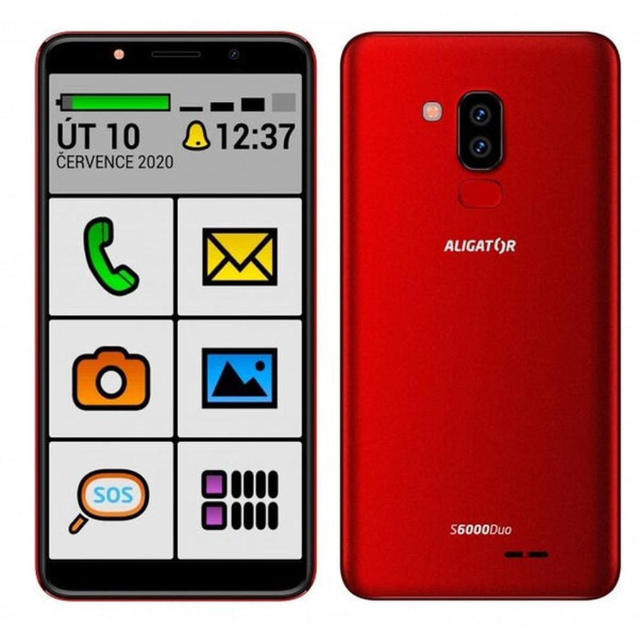 Mobilní telefon Aligator S6000 senior 1GB/16GB, červená