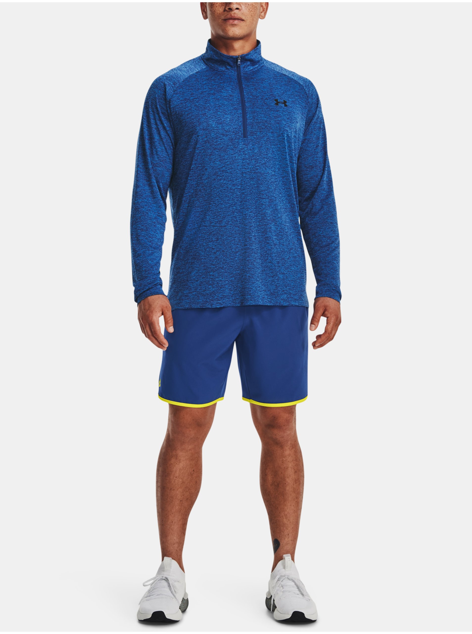 Modré pánské sportovní tričko se stojáčkem Under Armour UA Tech 2.0 1/2 Zip