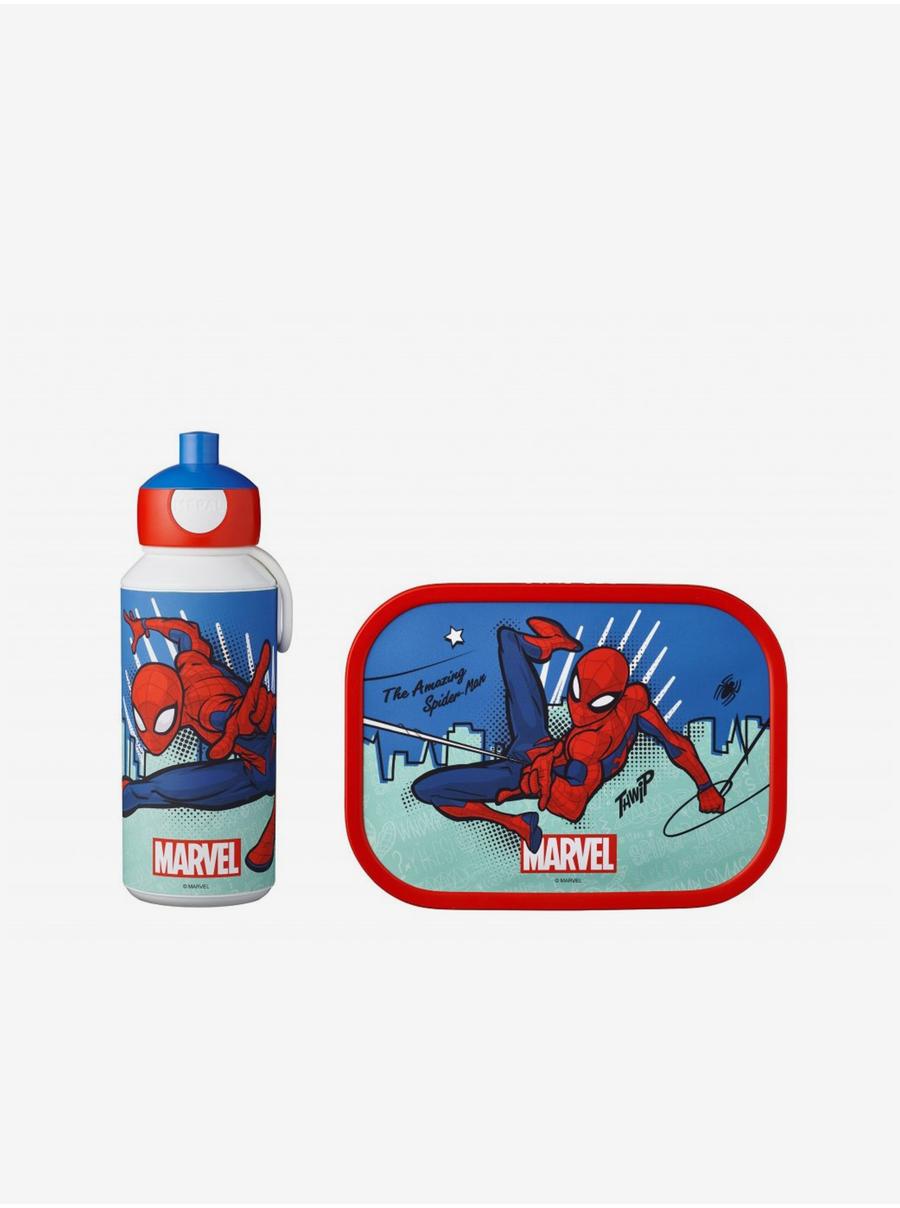 Modro-červený svačinový set pro děti Mepal Campus Spiderman