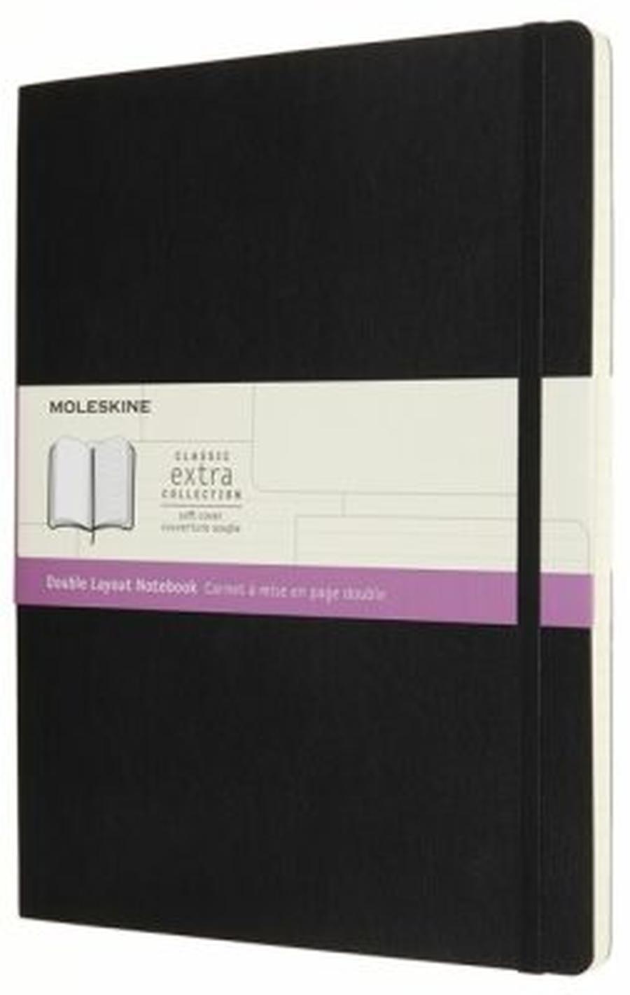 Moleskine Zápisník černý XL, měkký linkovaný-čistý