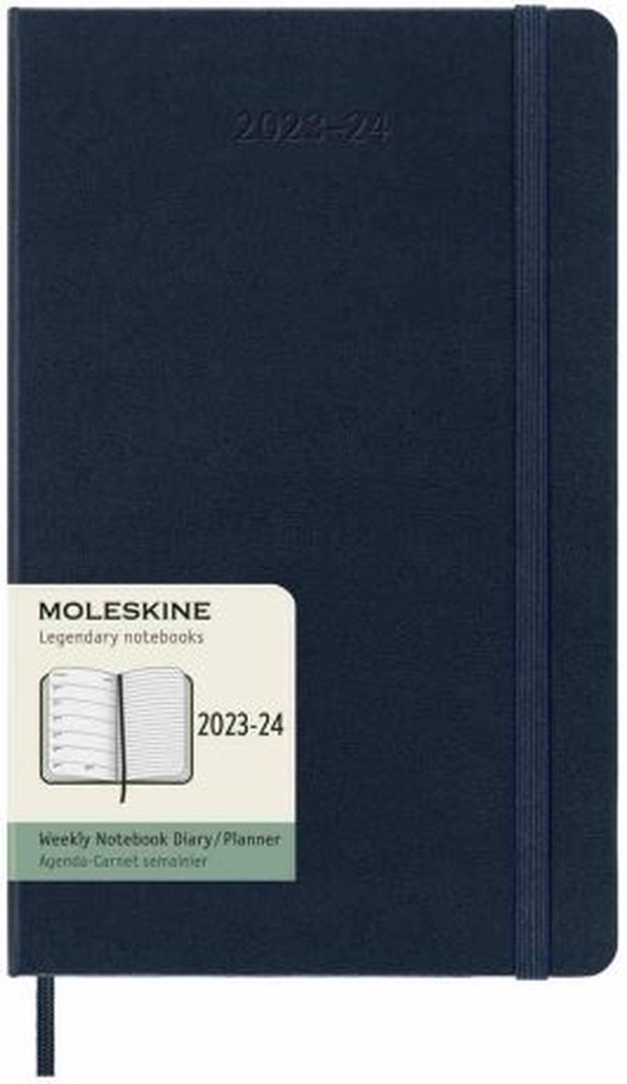 Moleskine Zápisník plánovací 18 měsíční 2023-24 tvrdý modrý L