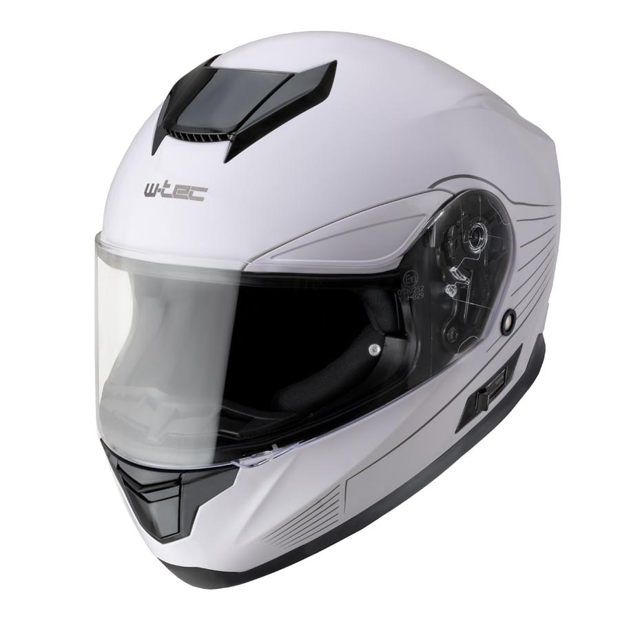 Moto přilba W-TEC Yorkroad Solid  White Grey Glossy  XXL