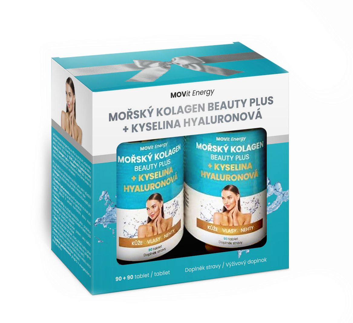 MOVit Energy Mořský kolagen Beauty Plus dárkový balíček 90+90 tablet