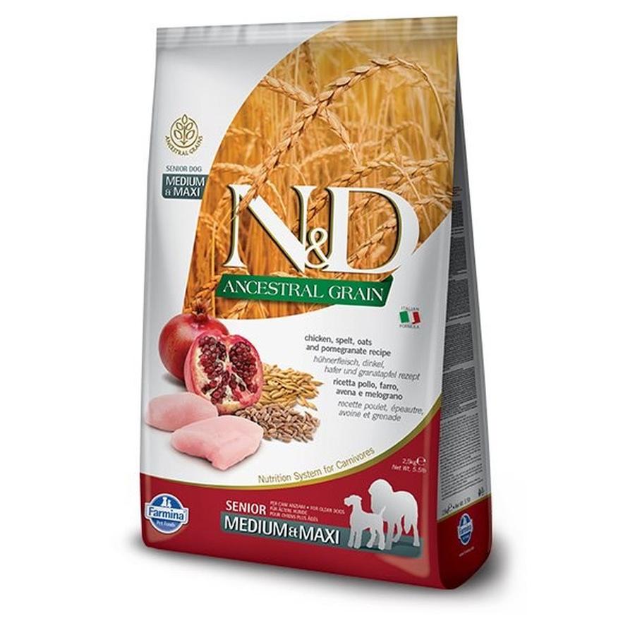 N&D Ancestral Grain Dog Senior M/L Chicken & Pomegrate 12kg