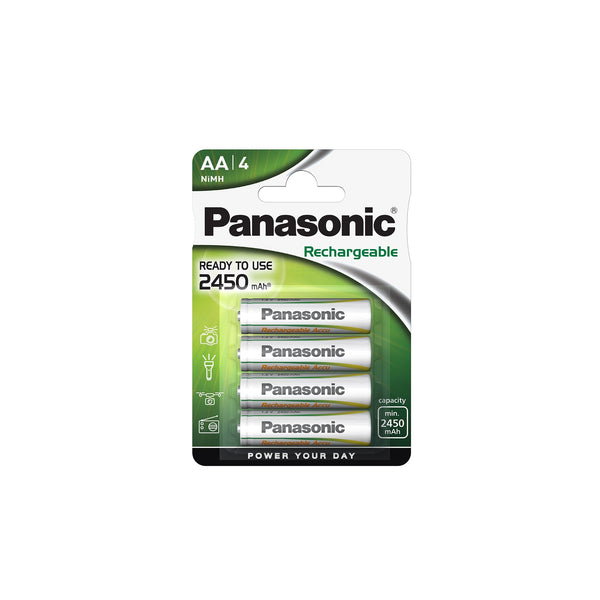 Nabíjecí baterie Panasonic NiMh, přednabité, AA, 2450mAh, 4ks