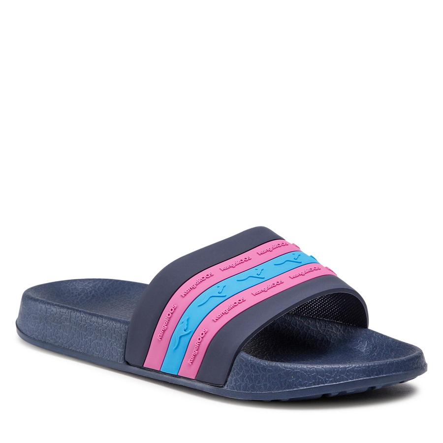 Nazouváky KANGAROOS - Kangaslide Kids 18556 000 4204 Dk Navy/Daisy Pink