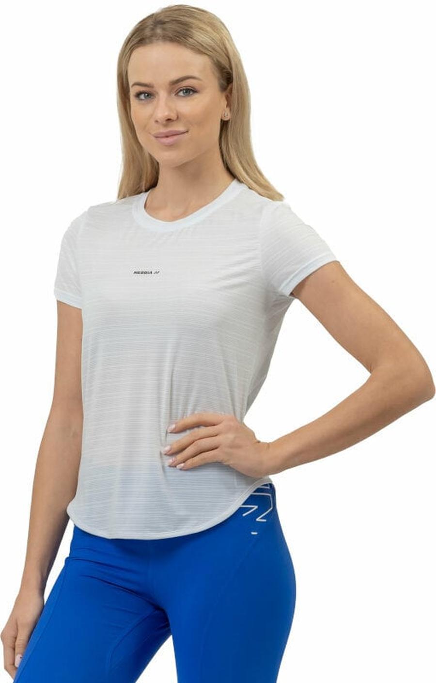 Nebbia FIT Activewear T-shirt “Airy” with Reflective Logo White S