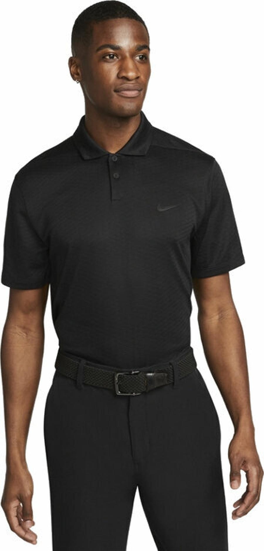 Nike Dri-Fit Vapor Texture Mens Polo Shirt Black/Black M