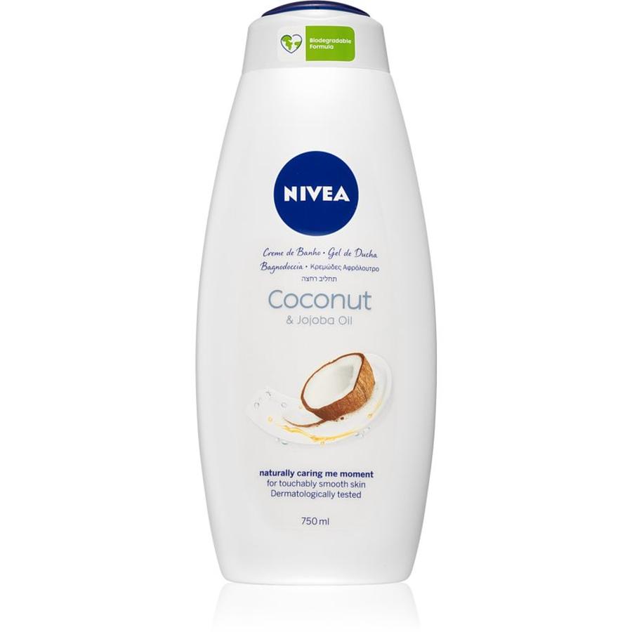 Nivea Coconut & Jojoba Oil krémový sprchový gel maxi 750 ml