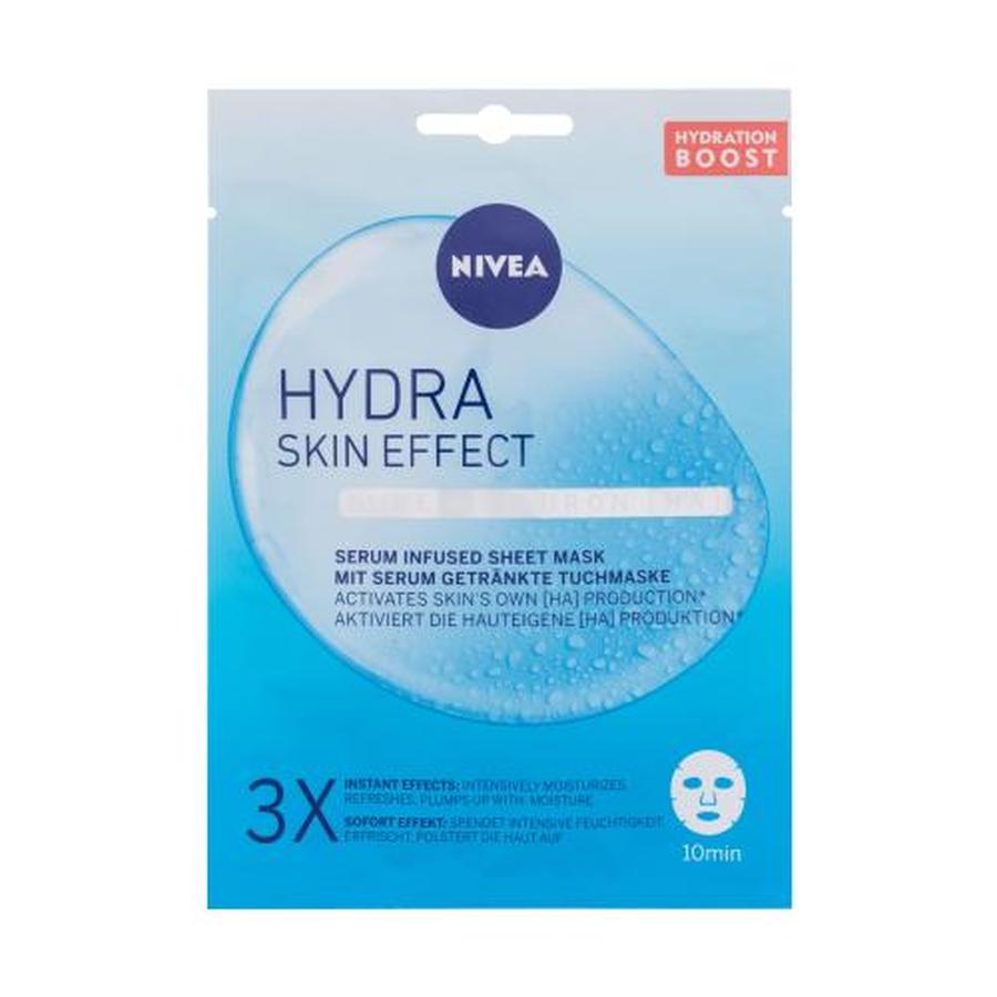 Nivea Hydra Skin Effect Serum Infused Sheet Mask 1 ks pleťová maska pro ženy na dehydratovanou pleť