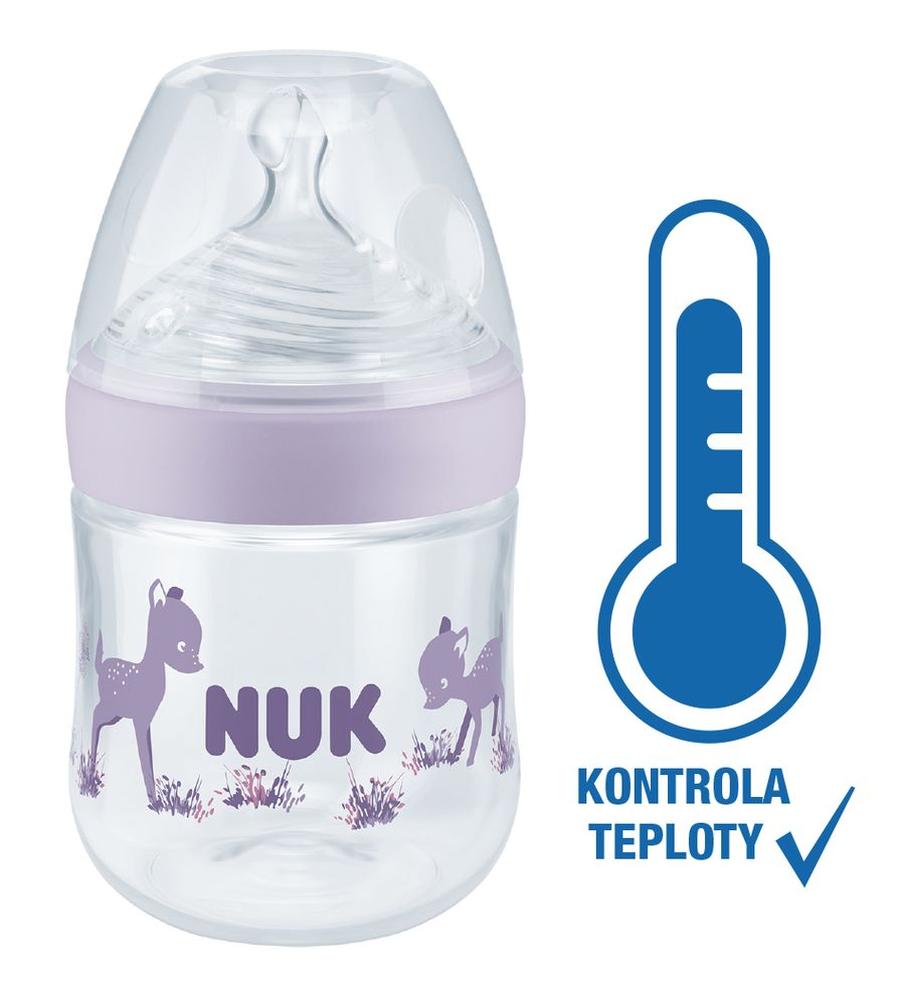 Nuk Nature Sense láhev s kontrolou teploty 150ml fialová