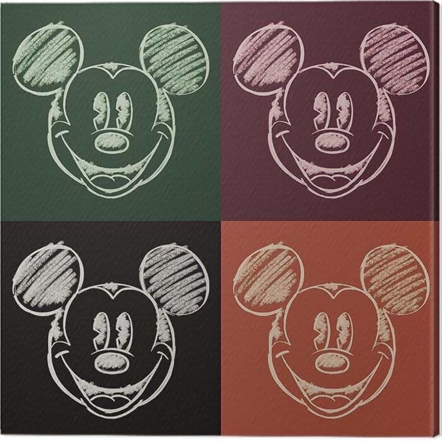 Obraz na plátně Mickey Mouse - Chalk Faces,