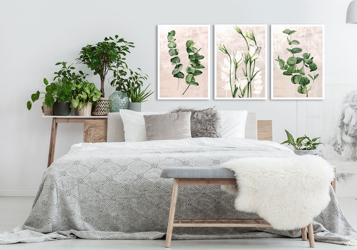 Obraz na plátně PLANTS II. set 3 kusy různé rozměry Ludesign ludesign obrazy: 3x 50x70 cm