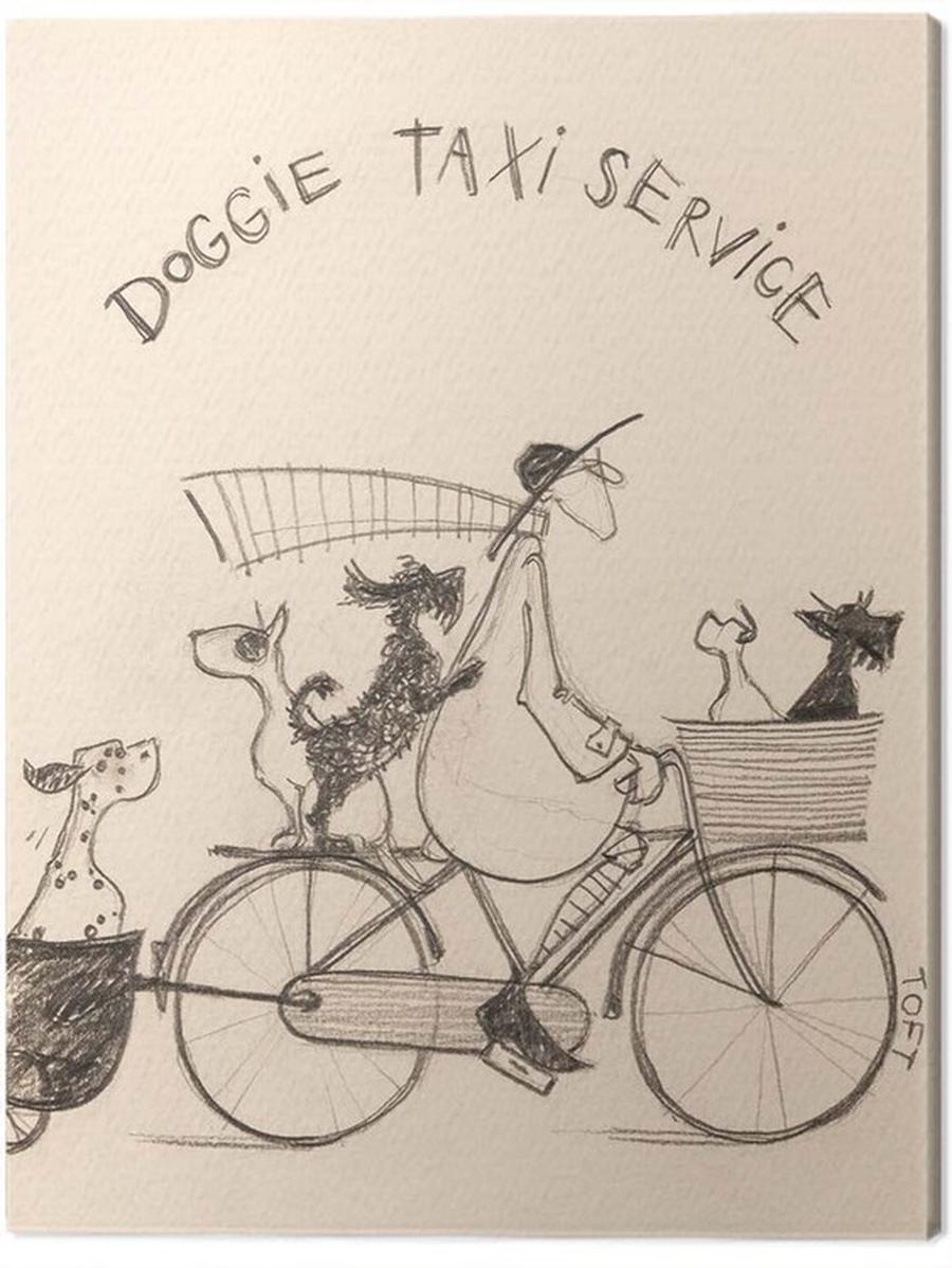 Obraz na plátně Sam Toft - Doggie Taxi Servise,